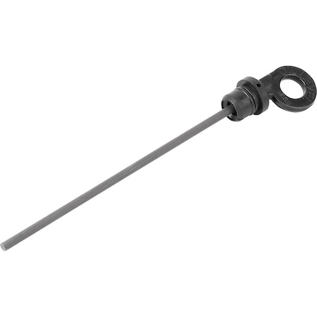 Kipp Dipstick Form:B With Ventilation, D=32, D1=18, Thermoplastic, Comp:Zinc K0468.23218